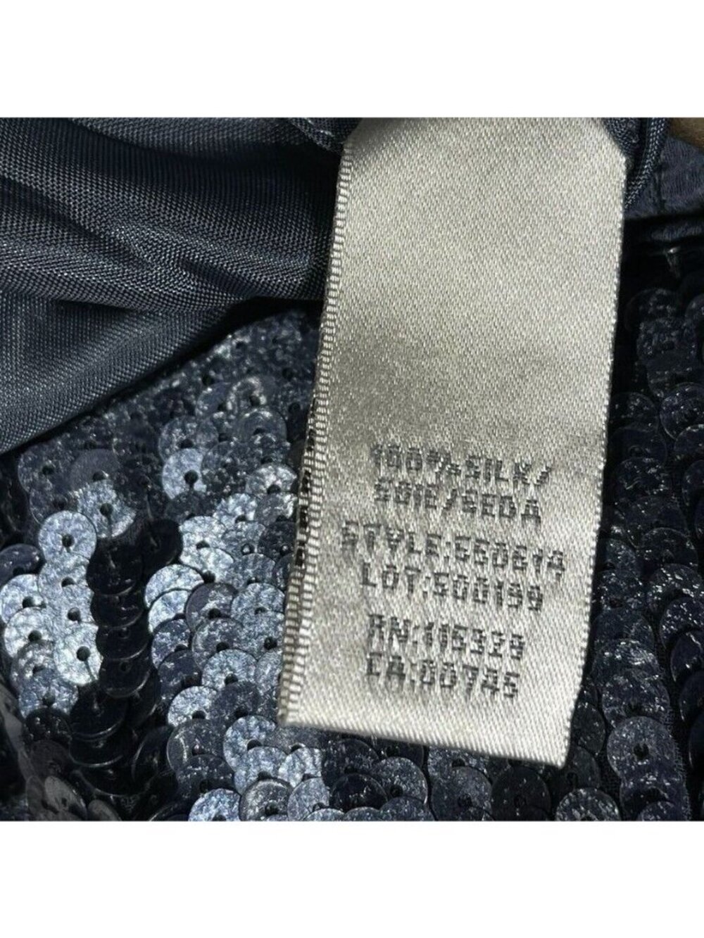 Strapless Black Sequin Cocktail Dress Knee-Length by BADGLEY MISCHKA - Picture 9 of 14